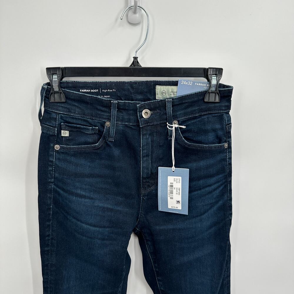 AG JEANS NWT Farrah Boot High Rise Jean in Vapor Wash in Soho // 24 x32 - Picture 6 of 13